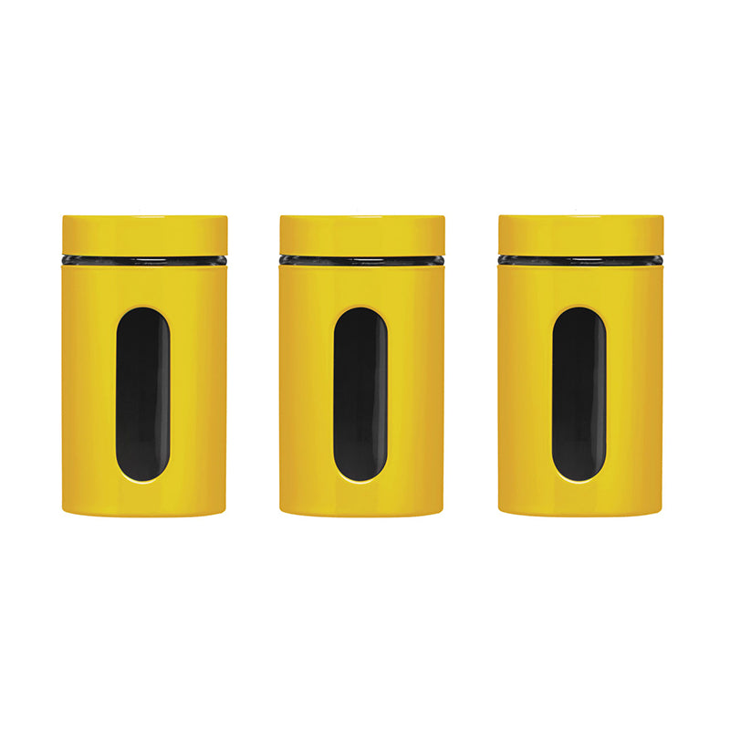 Yellow Storage Jars - Set of 3