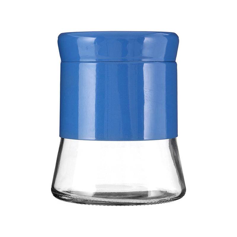 Blue Steel Wrap Glass Storage Jar - Premier Home