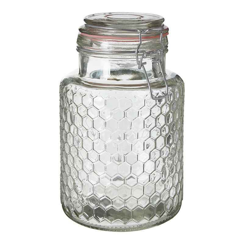 Apiary Pink Seal Small Glass Jar - Premier Home
