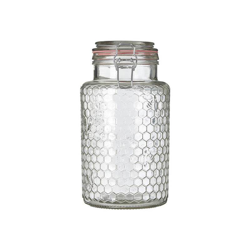 Apiary Pink Seal Large Glass Jar - Premier Home