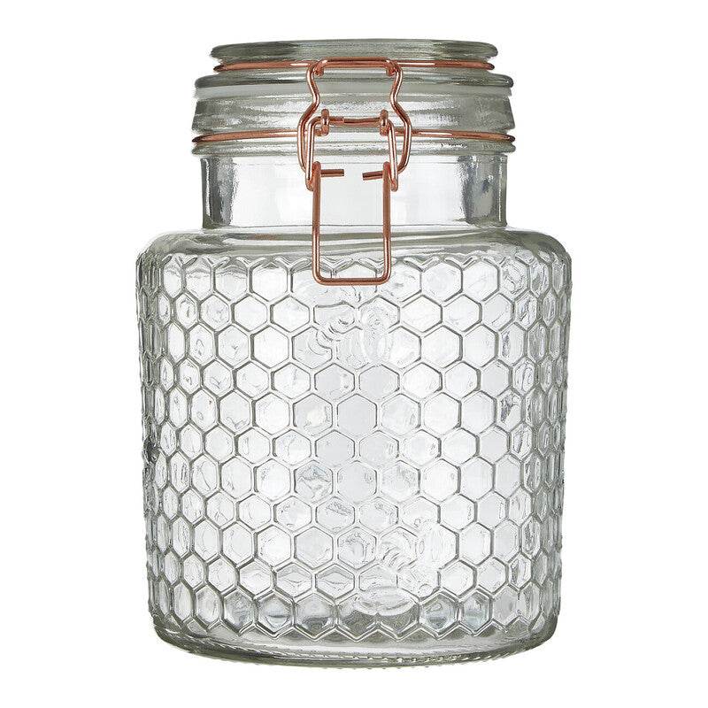 Apiary Rose Gold Wire Small Glass Jar - Premier Home