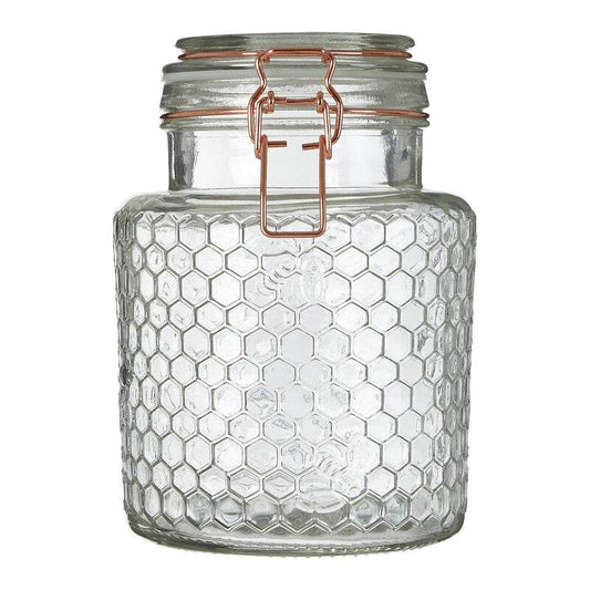 Apiary Rose Gold Wire Small Glass Jar - Premier Home