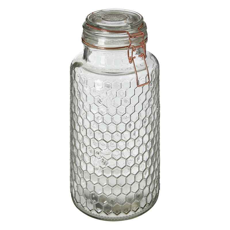 Apiary Rose Gold Wire Large Glass Jar - Premier Home