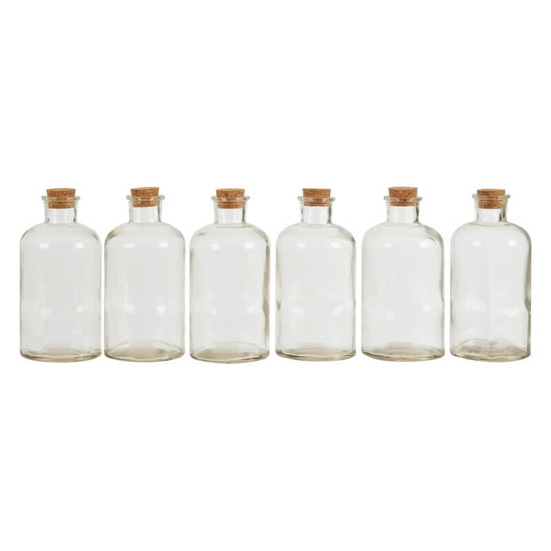 Tromso Set of 6 Round Glass Bottles
