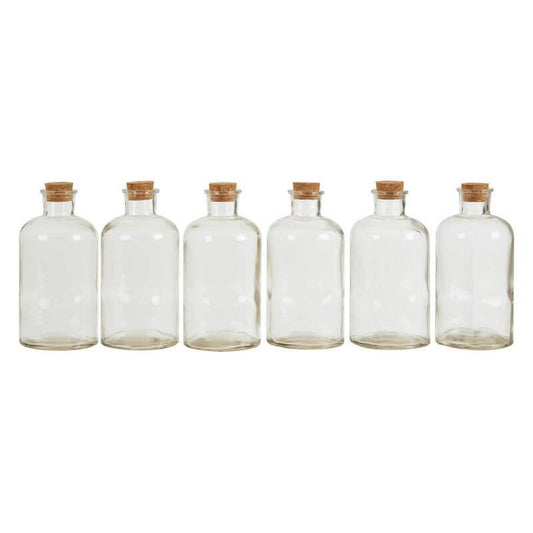 Tromso Set of 6 Round Glass Bottles - Premier Home