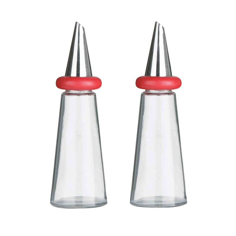 Red Plastic Oil And Vinegar Set - Premier Home