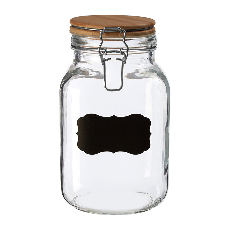 Grocer Medium Storage Jar with Pine Wood Lid