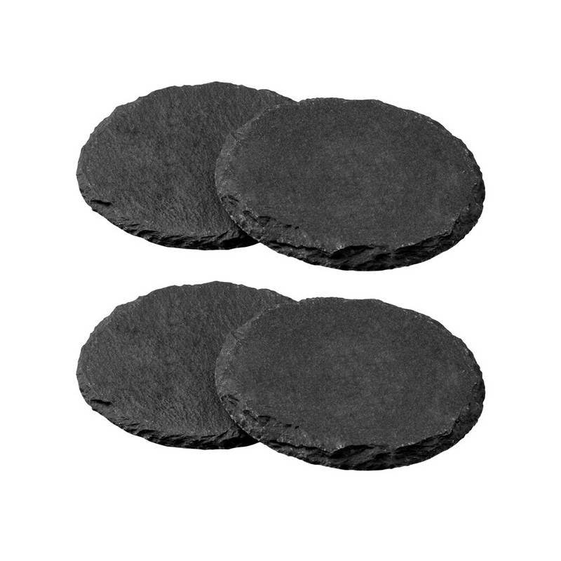 Set Of Four Slate Round Coasters - Premier Home