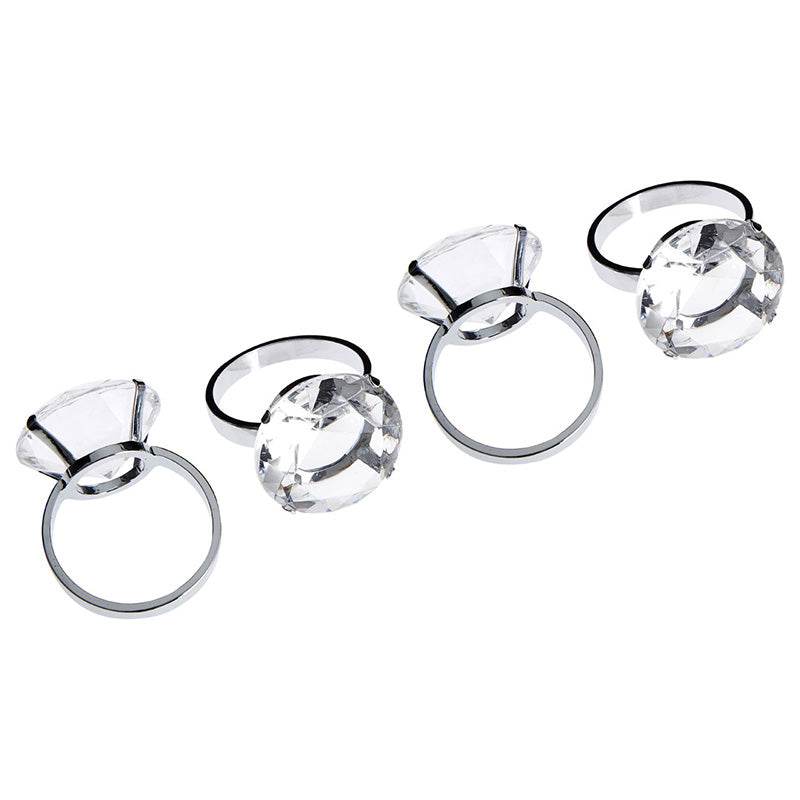 Clear Diamante Napkin Rings - Set Of 4 - Premier Home