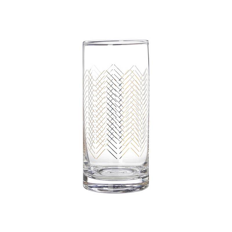 Set Of Four Jazz Highball Glasses