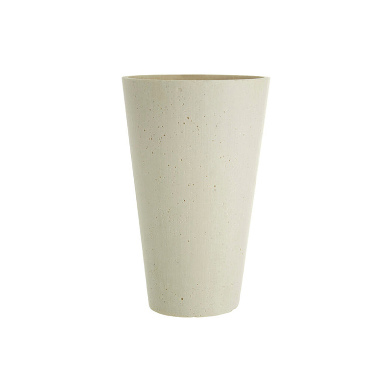 White Polyresin Small Tapered Vase