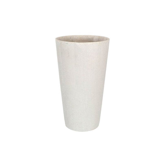 White Polyresin Large Tapered Vase - Premier Home