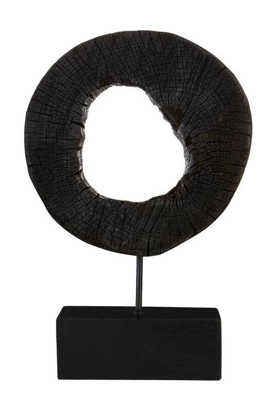 Fidel Small Rustic Mango Wood Sculpture On Stand - Premier Home