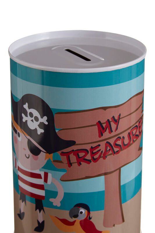 Pirate Round Money Tin