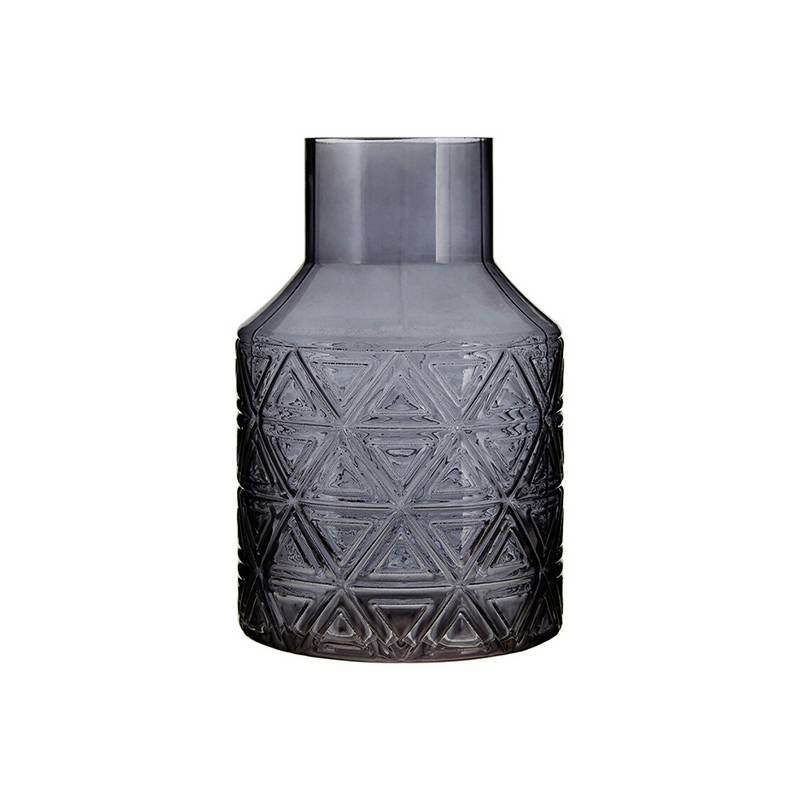 Dakota Dark Grey Glass Vase - Premier Home
