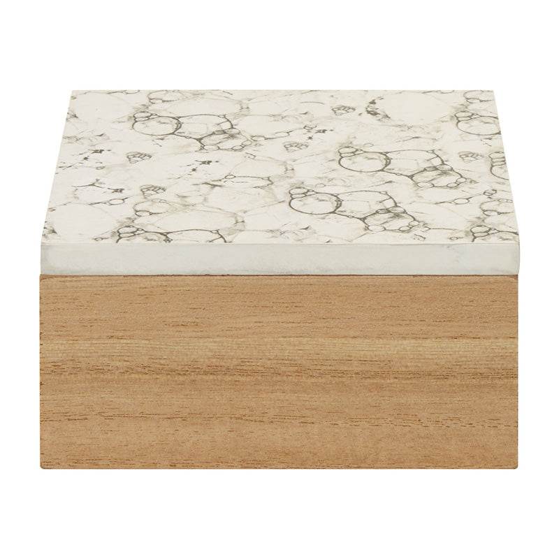 Mimo White Marble Effect Trinket Box - Premier Home