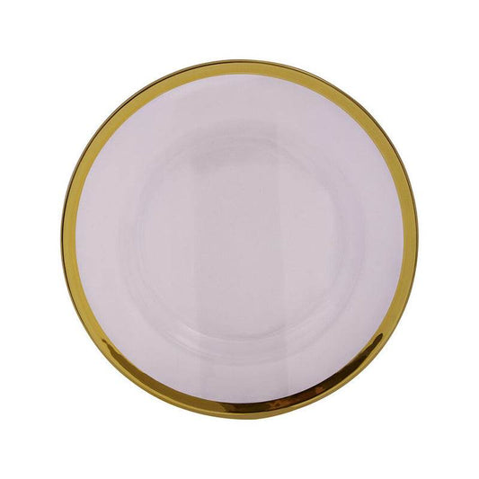 Ida 27cm Dinner Plate With Gold Rim - Premier Home