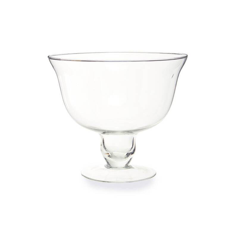 Ambra Clear Glass Footed Bowl - Premier Home