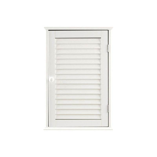 Shutter White Wood Wall Cabinet - Premier Home