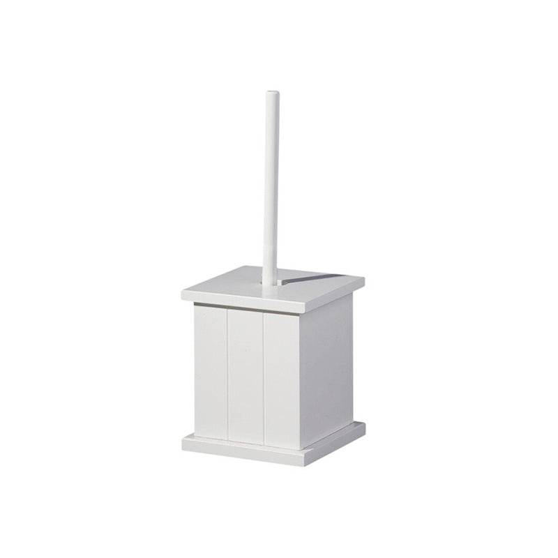 Portland White Wooden Toilet Brush Holder - Premier Home