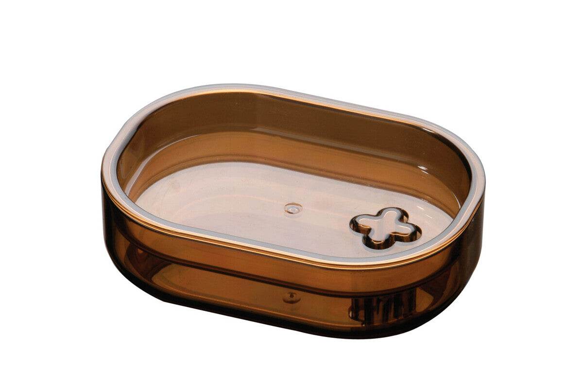Smoke Brown Plastic Soap Dish - Premier Home