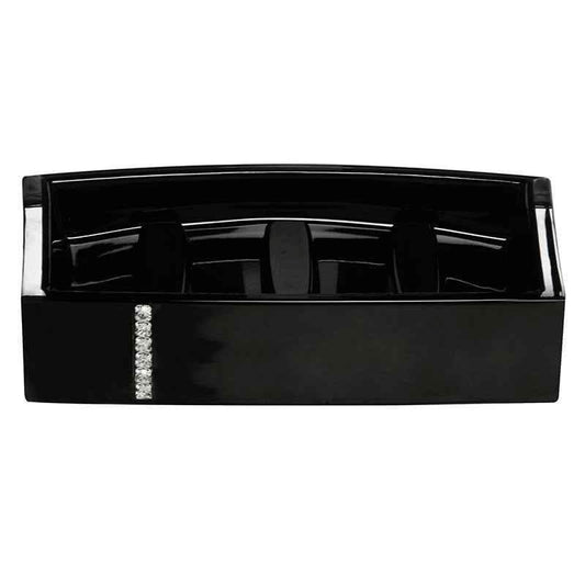Black Acrylic and Crystal Soap Dish - Premier Home