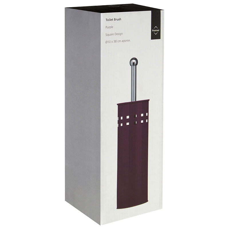 Purple Square Design Toilet Brush