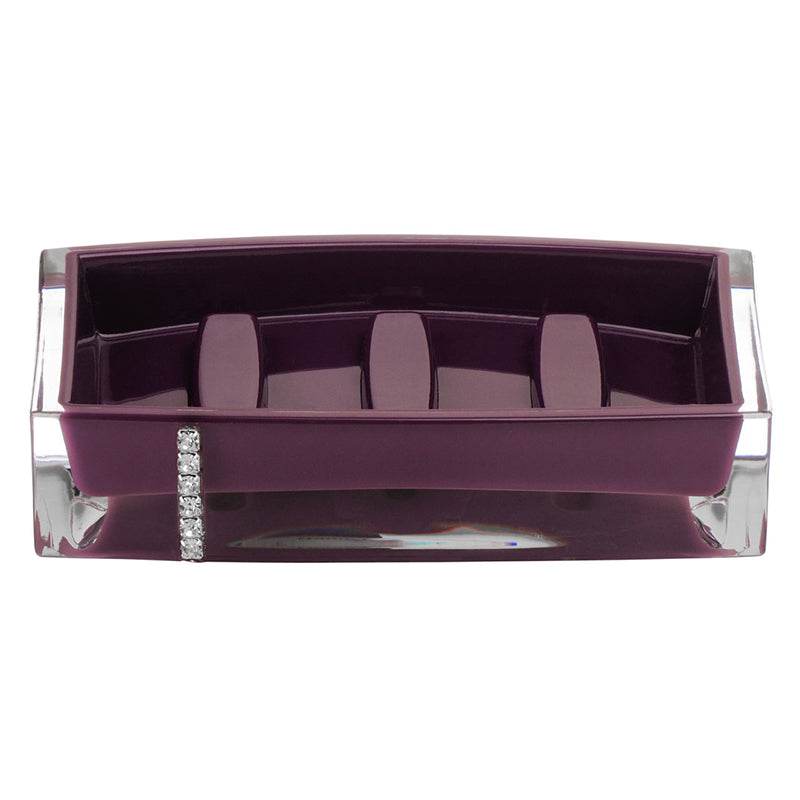 Purple Acrylic and Crystal Soap Dish - Premier Home