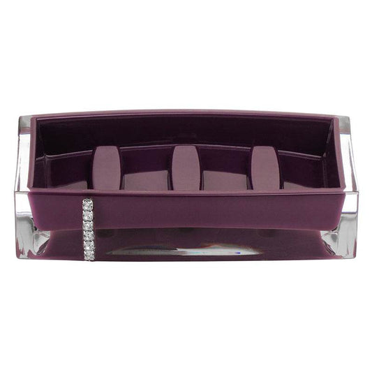 Purple Acrylic and Crystal Soap Dish - Premier Home