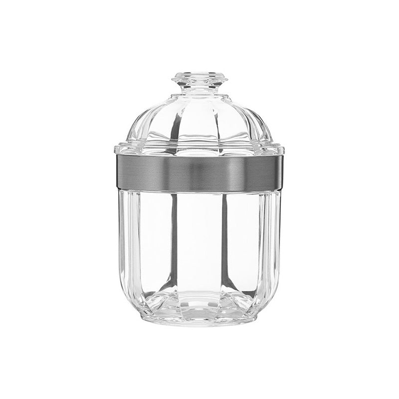 Small Silver Acrylic Storage Jar