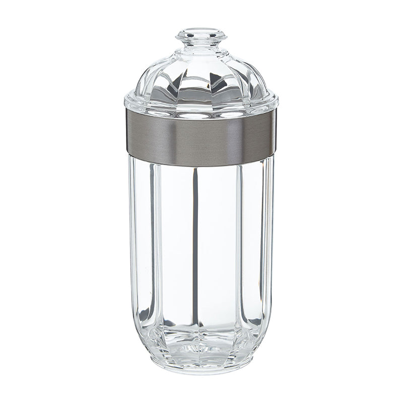 Large Silver Acrylic Canister