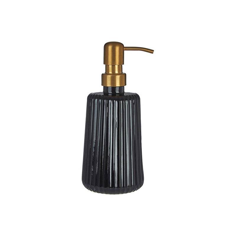 Ticino Brittany Black Glass Lotion Dispenser - Premier Home