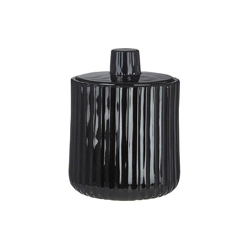 Ticino Brittany Black Glass Storage Jar - Premier Home