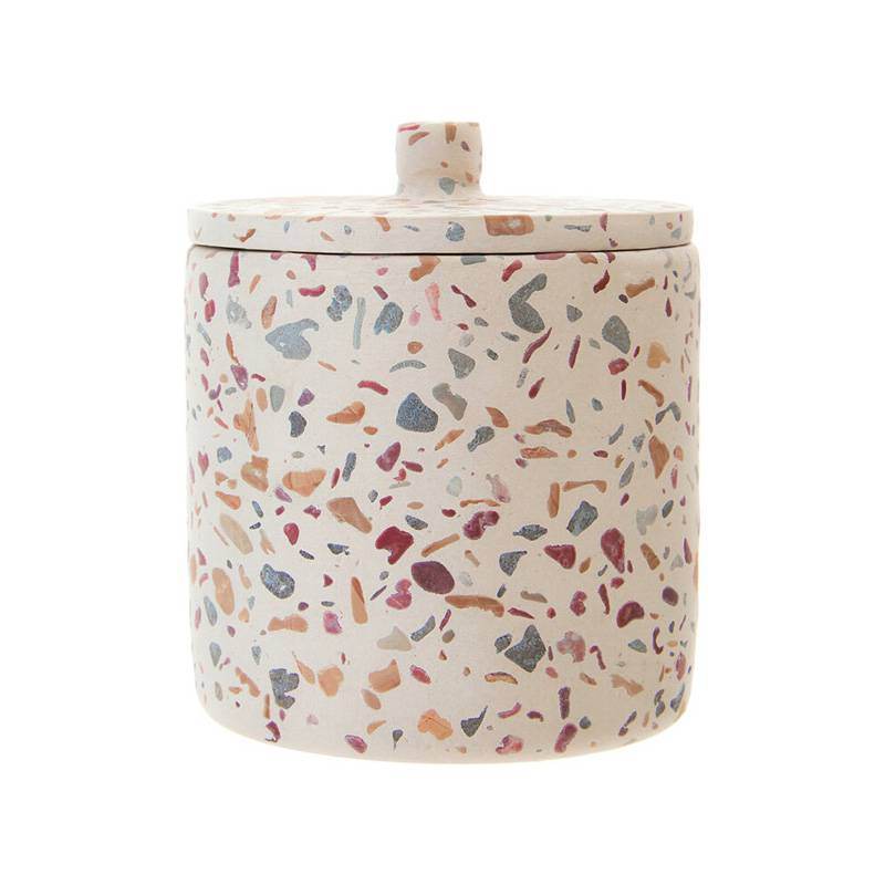 Gozo Concrete Terrazzo Cotton Jar - Premier Home