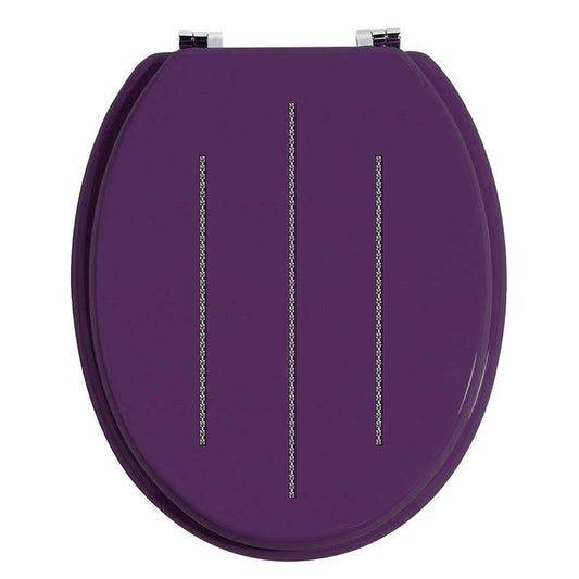 Purple Toilet Seat With Diamante Detail - Premier Home