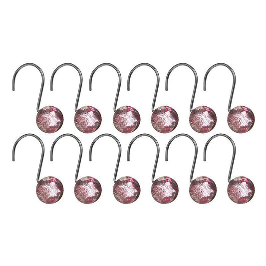 Hot Pink Resin Shower Curtain Hooks - Premier Home