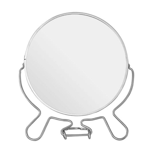 Silver Effect Two Sided Small Shaving Mirror - Premier Home