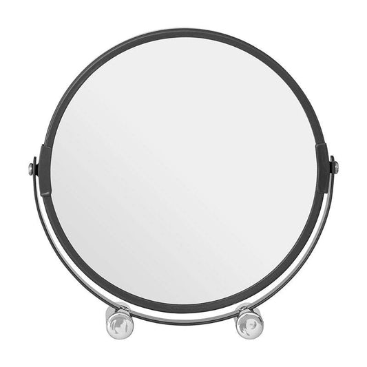 Grey Metal Shaving Mirror with Feet - Premier Home