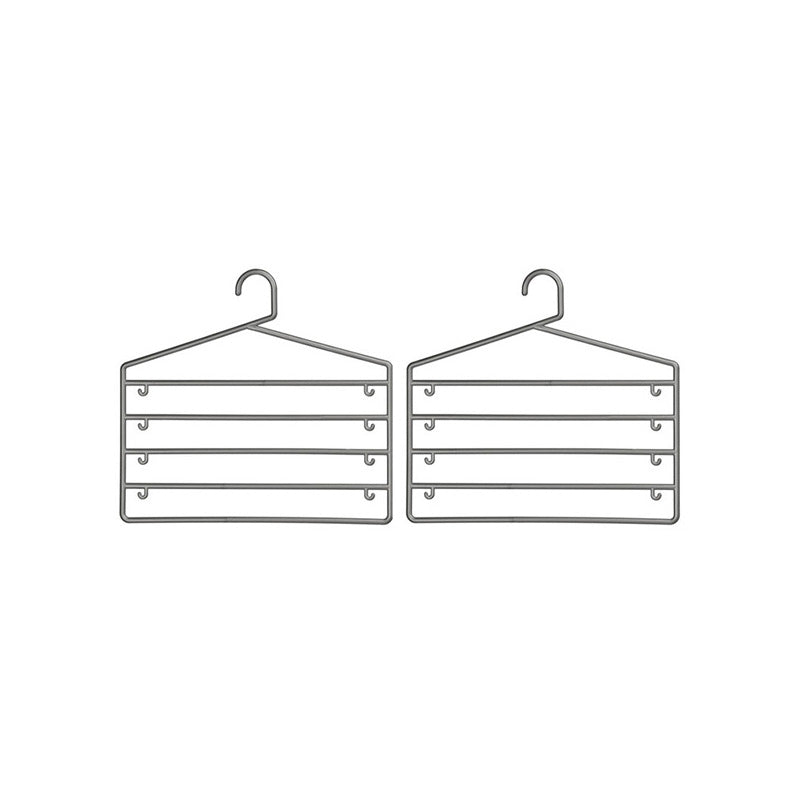Set Of Two Grey Plastic Trouser Organiser