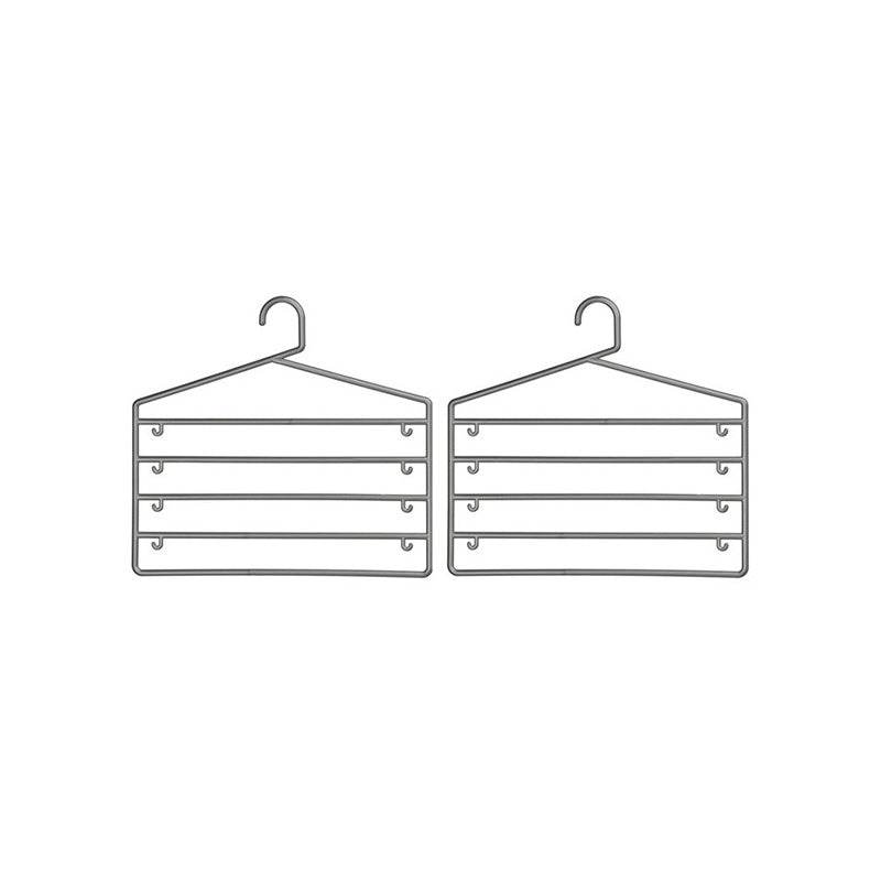 Set Of Two Grey Plastic Trouser Organiser - Premier Home