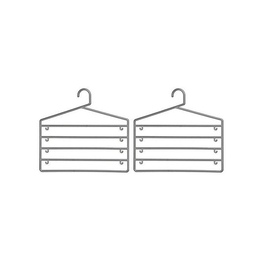 Set Of Two Grey Plastic Trouser Organiser - Premier Home