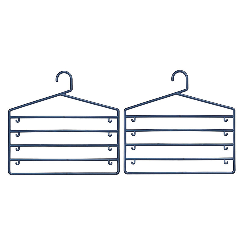 Indigo Plastic Trouser Organiser - Set Of 2