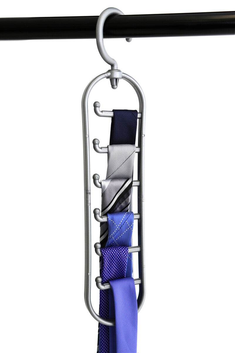 Grey Plastic Tie Organiser - Set Of 2 - Premier Home