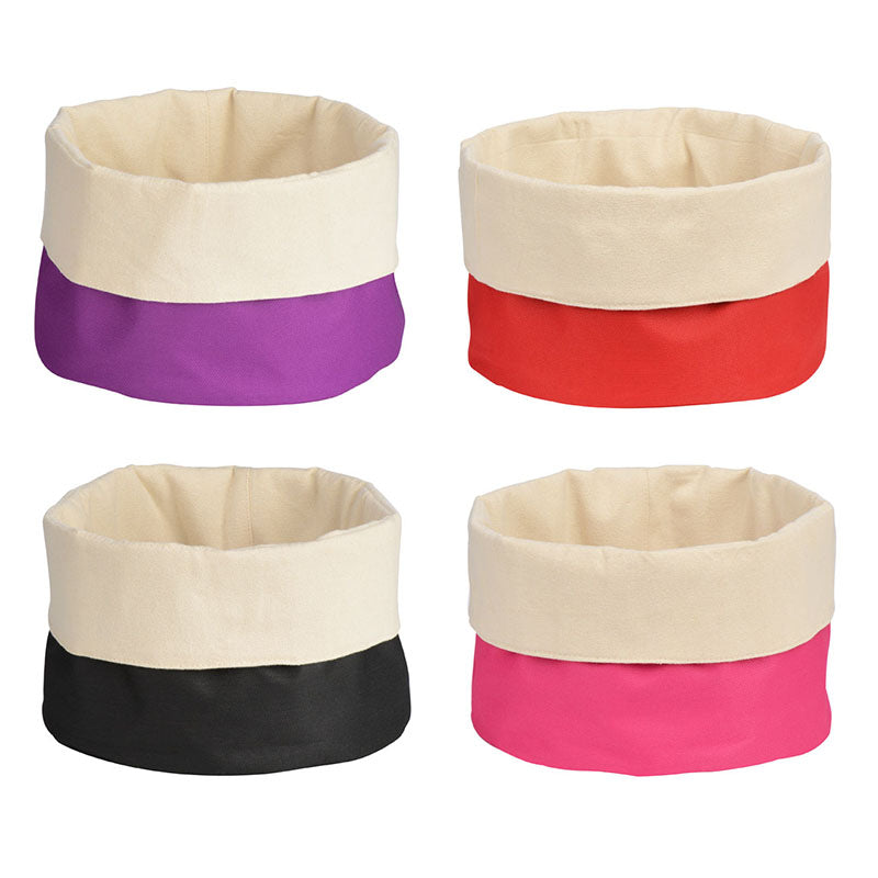 Purple and Cream Rounded Bread Basket