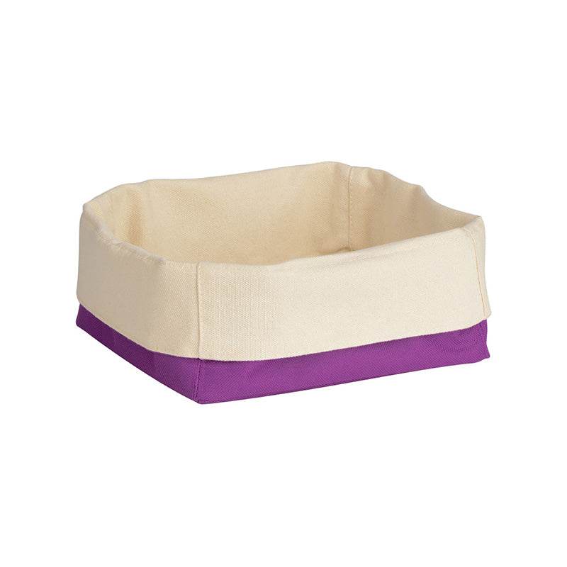 Purple And Cream Small Bread Basket - Premier Home