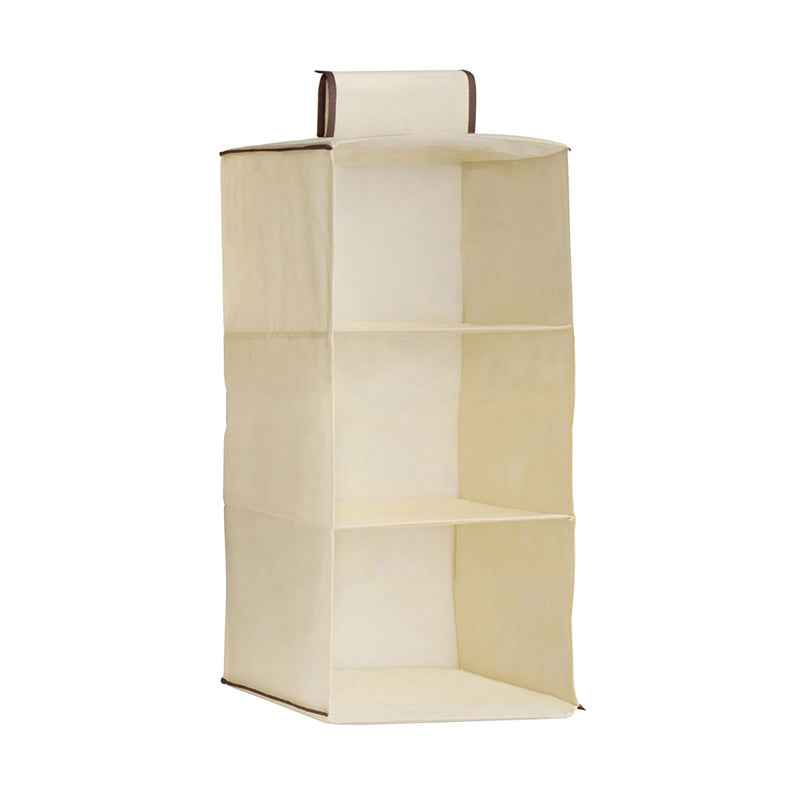 3 Section Cream Hanging Garment Organiser