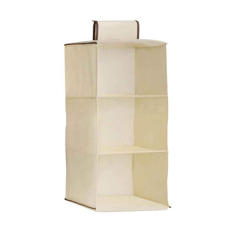 3 Section Cream Hanging Garment Organiser - Premier Home