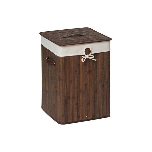 Kankyo Dark Brown Square Laundry Hamper - Premier Home