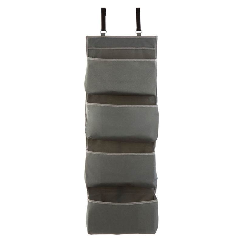 Grey Polyester Over Door Hanging Organiser - Premier Home