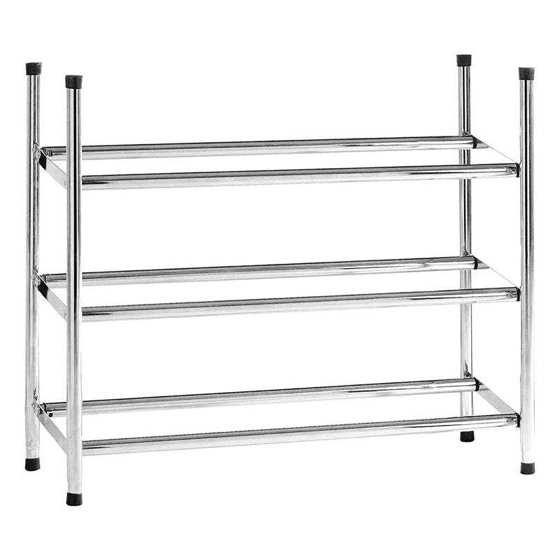 Three Tiers Chrome Shoe Rack - Premier Home
